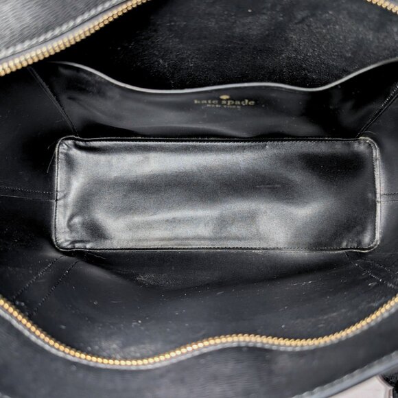 Kate Spade Cara Striped Large Leather Zip Tote Pink Green Yellow - Picture 7 of 10